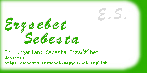 erzsebet sebesta business card